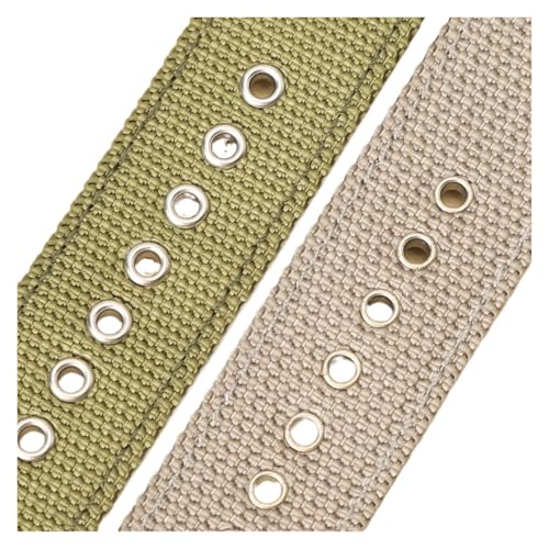 WENH 18 mm 20 mm 22 mm 24 mm wasserdichtes Uhrenarmband aus Nylon-Segeltuch, beidseitiges Nylon-Armband mit Schnellverschluss, Gürtel for Herren(Blue,20mm) von WENH