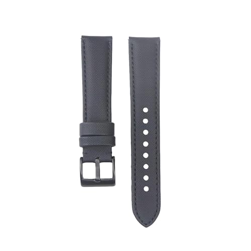 WENH 18mm 19mm 20mm 22mm Wasserdichte Quick Release Armband Zubehör(Black bk line 2,18mm) von WENH