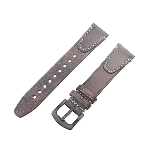 WENH 18mm 20mm 22mm Quick Release Armband Zubehör Mit Silber Schwarz Schnalle Armband(Coffee black buckle,22mm) von WENH