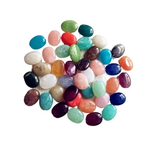 WENH 19X15mm 300 teile/los Acryl Marmor Wirkung Oval Flache Perlen for DIY Perlen Schmuck Machen(MULTI) von WENH