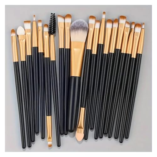 WENH 20-teiliges Make-up-Pinsel-Set, Eyeliner-Pinsel, Mischpinsel, Make-up-Pinsel for Wangen, Augen, Kosmetik, Foundation-Pinsel, Make-up-Pinsel-Set(20PCS-BG) von WENH