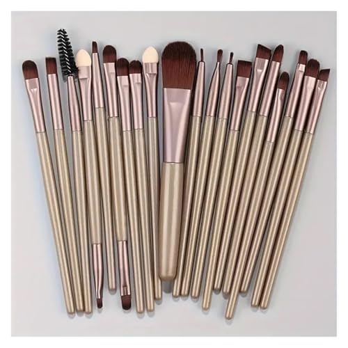 WENH 20-teiliges Make-up-Pinsel-Set, Eyeliner-Pinsel, Mischpinsel, Make-up-Pinsel for Wangen, Augen, Kosmetik, Foundation-Pinsel, Make-up-Pinsel-Set(20PCS-BR) von WENH