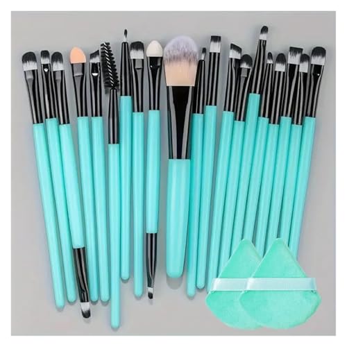 WENH 20-teiliges Make-up-Pinsel-Set, Eyeliner-Pinsel, Mischpinsel, Make-up-Pinsel for Wangen, Augen, Kosmetik, Foundation-Pinsel, Make-up-Pinsel-Set(20PCS-GE-PFF) von WENH