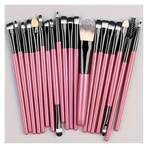 WENH 20-teiliges Make-up-Pinsel-Set, Eyeliner-Pinsel, Mischpinsel, Make-up-Pinsel for Wangen, Augen, Kosmetik, Foundation-Pinsel, Make-up-Pinsel-Set(20PCS-PK) von WENH