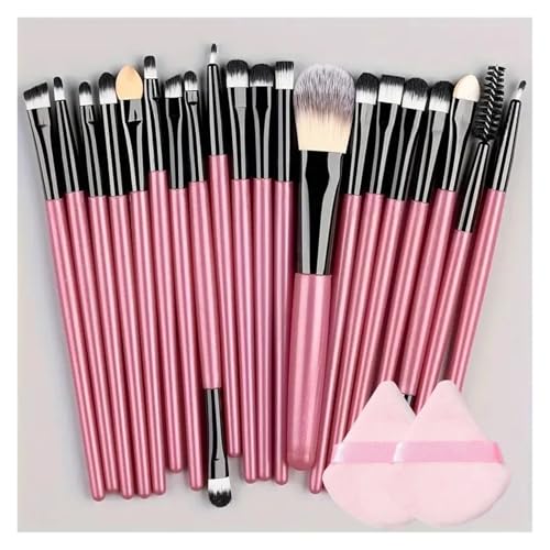 WENH 20-teiliges Make-up-Pinsel-Set, Eyeliner-Pinsel, Mischpinsel, Make-up-Pinsel for Wangen, Augen, Kosmetik, Foundation-Pinsel, Make-up-Pinsel-Set(20PCS-PK-PFF) von WENH