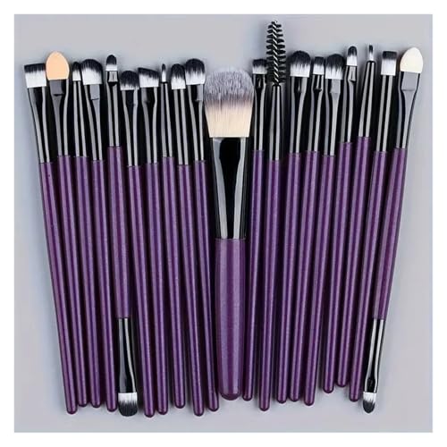WENH 20-teiliges Make-up-Pinsel-Set, Eyeliner-Pinsel, Mischpinsel, Make-up-Pinsel for Wangen, Augen, Kosmetik, Foundation-Pinsel, Make-up-Pinsel-Set(20PCS-PU) von WENH