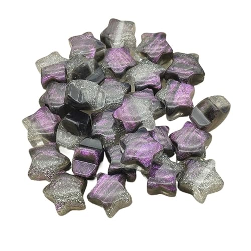 WENH 20mm 100 Stück Harzpulvereffekt Sternperlen for handgefertigte Ohrringe/Halsketten DIY Teile. Schmuckzubehör und Komponenten(Black) von WENH
