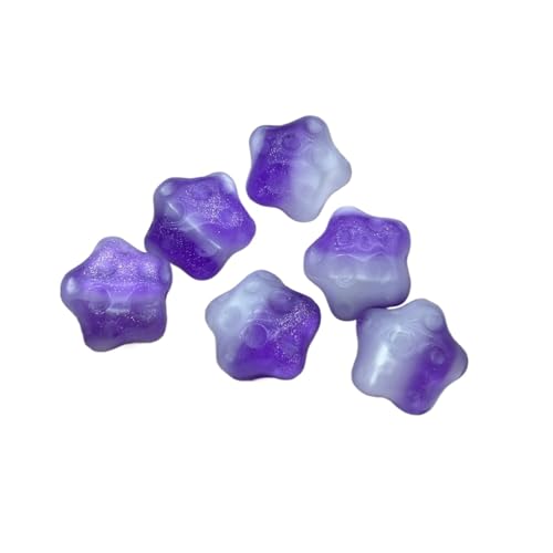 WENH 20mm 100 stücke Chang Farbe Harz Pulver Stern Perlen for Handgemachte Armband/Ohrring/Halskette DIY Teile. schmuck Finden(Purple) von WENH