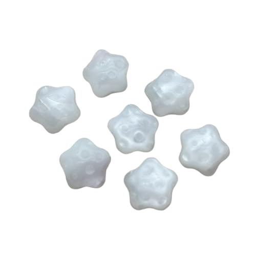 WENH 20mm 100 stücke Chang Farbe Harz Pulver Stern Perlen for Handgemachte Armband/Ohrring/Halskette DIY Teile. schmuck Finden(White) von WENH