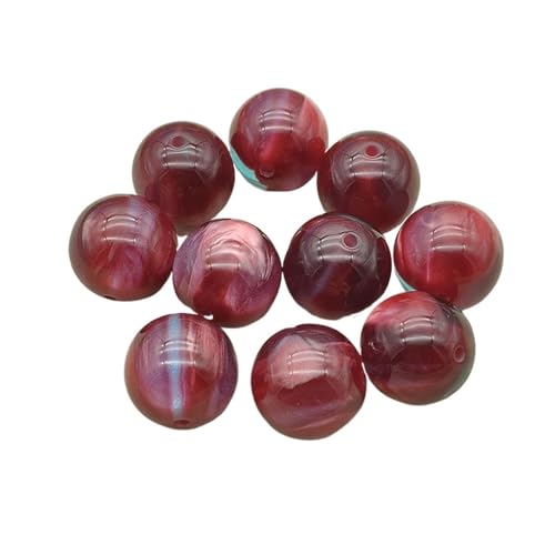 WENH 20mm 100 stücke Harz Bunte Runde Perlen for Handgemachte Armband/Ohrring/Halskette DIY Teile.(Black) von WENH