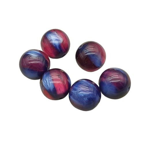 WENH 20mm 100 stücke Harz Bunte Runde Perlen for Handgemachte Armband/Ohrring/Halskette DIY Teile.(Dark Red) von WENH