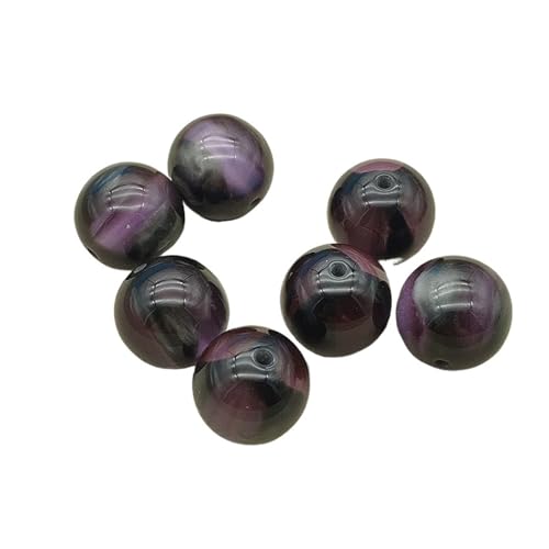 WENH 20mm 100 stücke Harz Bunte Runde Perlen for Handgemachte Armband/Ohrring/Halskette DIY Teile.(Red) von WENH