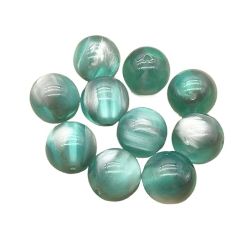 WENH 20mm 100 stücke Harz Bunte Runde Perlen for Handgemachte Armband/Ohrring/Halskette DIY Teile.(Silver) von WENH