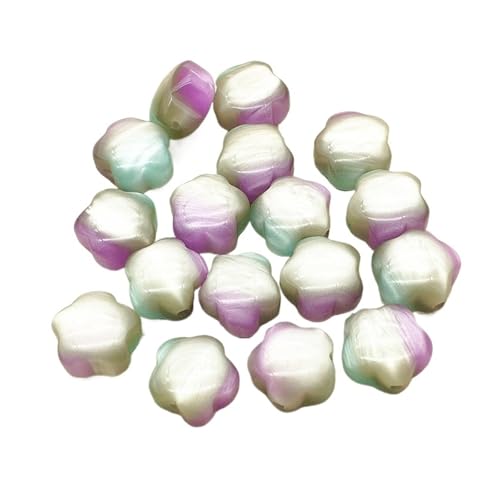 WENH 20mm 100 stücke Harz Cat Eye Wirkung Blume Perlen for Handgemachte Ohrring/Halskette DIY Teile. schmuck Erkenntnisse & Komponenten(Green) von WENH