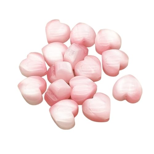 WENH 20mm 100 stücke Harz Cat Eye Wirkung Herz Perlen for Handgemachte Ohrring/Halskette DIY Teile. schmuck Erkenntnisse & Komponenten(Pink) von WENH