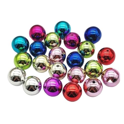 WENH 20mm 100 stücke Runde Kugel Perlen for Handgemachte Herstellung Von Weihnachten Ohrring/Halskette DIY Teile.(Black) von WENH