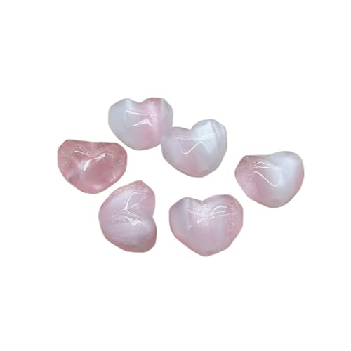 WENH 20x17mm 100 STÜCKE Chang Farbe Harzpulver Herzperlen for Handgemachte Armband/Halskette DIY Teile.(Pink) von WENH
