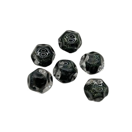 WENH 20x19mm 100 Stück Harzpulvereffekt Runde Pit Perlen for handgefertigte Armbänder/Halsketten DIY Teile.Schmuckteile(Gold) von WENH