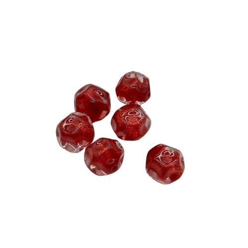 WENH 20x19mm 100 Stück Harzpulvereffekt Runde Pit Perlen for handgefertigte Armbänder/Halsketten DIY Teile.Schmuckteile(Green) von WENH