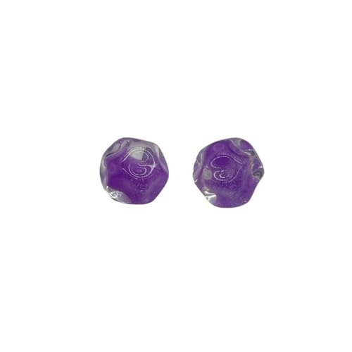 WENH 20x19mm 100 Stück Harzpulvereffekt Runde Pit Perlen for handgefertigte Armbänder/Halsketten DIY Teile.Schmuckteile(PURPLE) von WENH