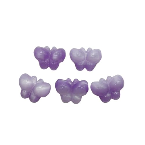 WENH 28x21mm 100 stücke Harz Katzenauge Effekt Schmetterling Perlen for Handgemachte Armband/Halskette DIY Teile. schmuck Erkenntnisse(Purple) von WENH