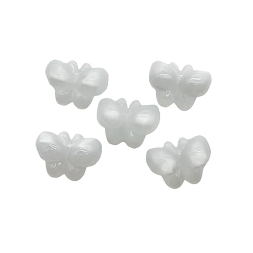 WENH 28x21mm 100 stücke Harz Katzenauge Effekt Schmetterling Perlen for Handgemachte Armband/Halskette DIY Teile. schmuck Erkenntnisse(White) von WENH