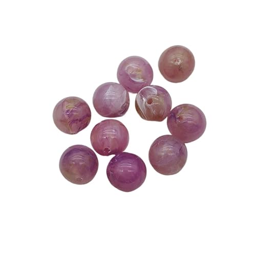 WENH 6mm-20mm Acryl Marmor Effekt Runde Perlen for Handgemachte Halskette Ohrringe DIY Teile, Schmuck Erkenntnisse & Komponenten(Army green,20mm 100pcs) von WENH