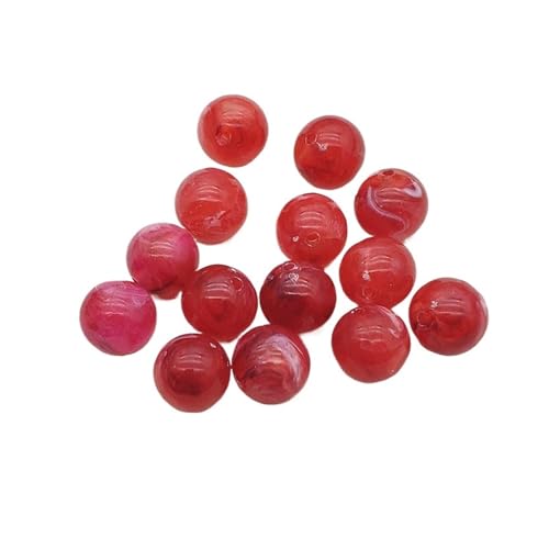 WENH 6mm-20mm Acryl Marmor Effekt Runde Perlen for Handgemachte Halskette Ohrringe DIY Teile, Schmuck Erkenntnisse & Komponenten(Beige,16mm 200pcs) von WENH