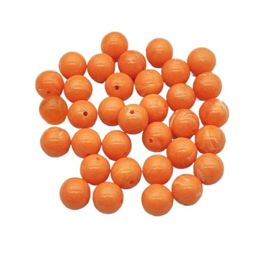 WENH 6mm-20mm Acryl Marmor Effekt Runde Perlen for Handgemachte Halskette Ohrringe DIY Teile, Schmuck Erkenntnisse & Komponenten(Clear,12mm 500pcs) von WENH