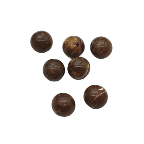 WENH 6mm-20mm Acryl Marmor Effekt Runde Perlen for Handgemachte Halskette Ohrringe DIY Teile, Schmuck Erkenntnisse & Komponenten(Dark Red,12mm 500pcs) von WENH