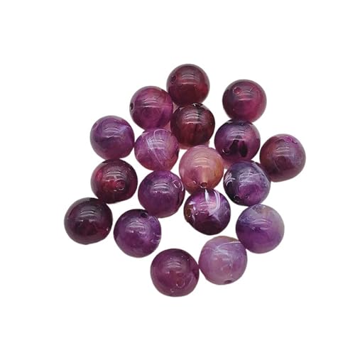 WENH 6mm-20mm Acryl Marmor Effekt Runde Perlen for Handgemachte Halskette Ohrringe DIY Teile, Schmuck Erkenntnisse & Komponenten(GRAY,20mm 100pcs) von WENH