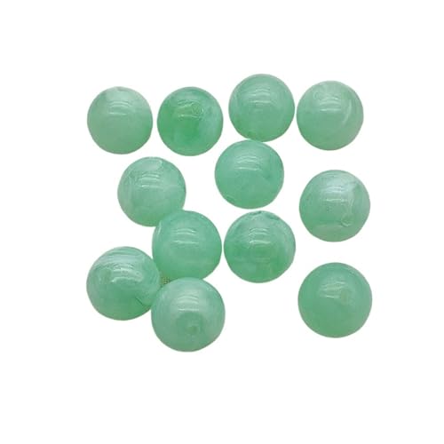 WENH 6mm-20mm Acryl Marmor Effekt Runde Perlen for Handgemachte Halskette Ohrringe DIY Teile, Schmuck Erkenntnisse & Komponenten(Light yellow,12mm 500pcs) von WENH