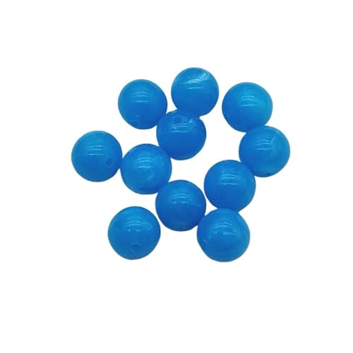 WENH 6mm-20mm Acryl Marmor Effekt Runde Perlen for Handgemachte Halskette Ohrringe DIY Teile, Schmuck Erkenntnisse & Komponenten(Yellow,18mm 150pcs) von WENH