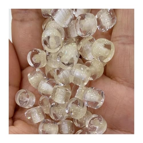 WENH 6x8mm 2000 Stück Harzpulver-Effekt Zylinderform Perlen for handgefertigte Armbänder/Halsketten DIY Teile. Schmuckzubehör(Off white) von WENH