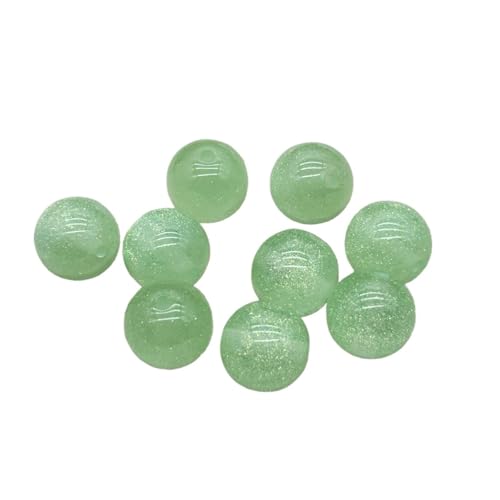 WENH 8/10/12/16mm Harz Pulver Runde Perlen for Handgemachte Armband/Ohrring/Halskette DIY Teile. schmuck Erkenntnisse & Komponente(Green,8mm 2000Pieces) von WENH