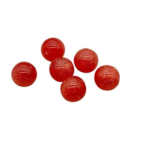 WENH 8/10/12/16mm Harz Pulver Runde Perlen for Handgemachte Armband/Ohrring/Halskette DIY Teile. schmuck Erkenntnisse & Komponente(Red,8mm 2000Pieces) von WENH