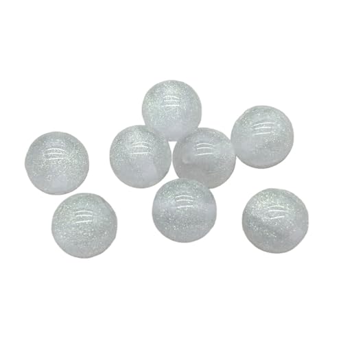 WENH 8/10/12/16mm Harz Pulver Runde Perlen for Handgemachte Armband/Ohrring/Halskette DIY Teile. schmuck Erkenntnisse & Komponente(White,16mm 200Pieces) von WENH