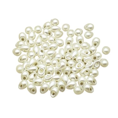 WENH 8/9mm Imitation Perle Tropfen Perlen for Handgemachte Halskette/Ohrringe/Haarnadel DIY Teile Schmuck Erkenntnisse & Komponenten(8x6mm 5000pcs) von WENH