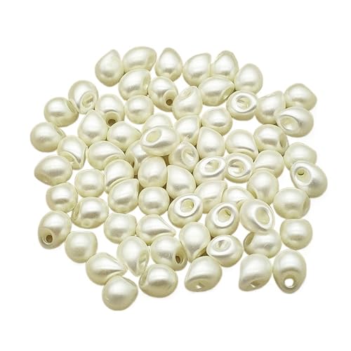 WENH 8/9mm Imitation Perle Tropfen Perlen for Handgemachte Halskette/Ohrringe/Haarnadel DIY Teile Schmuck Erkenntnisse & Komponenten(9x7mm 2000pcs) von WENH