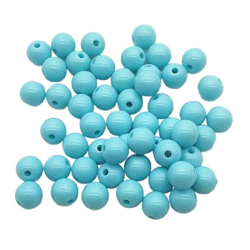 WENH 8-16mm Massive Acryl Runde Perlen for Halskette, Ohrringe Teile, handgemachten Schmuck DIY(Champagne,10mm 800pcs per bag) von WENH