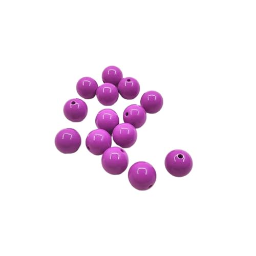 WENH 8-16mm Massive Acryl Runde Perlen for Halskette, Ohrringe Teile, handgemachten Schmuck DIY(Clear,14mm 300pcs per bag) von WENH