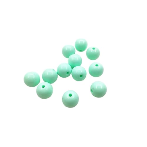 WENH 8-16mm Massive Acryl Runde Perlen for Halskette, Ohrringe Teile, handgemachten Schmuck DIY(Dark Grey,16mm 200pcs per bag) von WENH