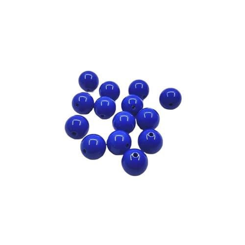 WENH 8-16mm Massive Acryl Runde Perlen for Halskette, Ohrringe Teile, handgemachten Schmuck DIY(Gold,14mm 300pcs per bag) von WENH