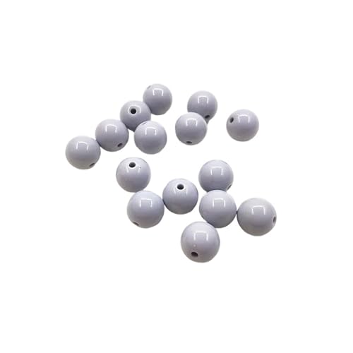 WENH 8-16mm Massive Acryl Runde Perlen for Halskette, Ohrringe Teile, handgemachten Schmuck DIY(Light yellow,8mm 1700pcs per bag) von WENH