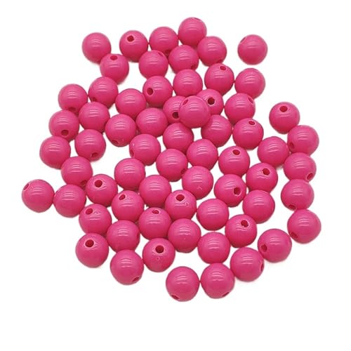 WENH 8-16mm Massive Acryl Runde Perlen for Halskette, Ohrringe Teile, handgemachten Schmuck DIY(NUDE,8mm 1700pcs per bag) von WENH