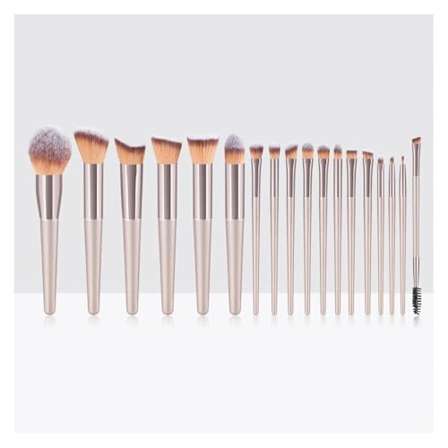 WENH Champagner Make-Up Pinsel Set for Frauen Kosmetische Foundation Puder Rouge Lidschatten Kabuki Blending Make Up Pinsel Beauty Tools(18pcs) von WENH