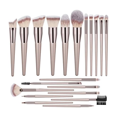 WENH Champagner Make-Up Pinsel Set for Frauen Kosmetische Foundation Puder Rouge Lidschatten Kabuki Blending Make Up Pinsel Beauty Tools(20 pcs) von WENH