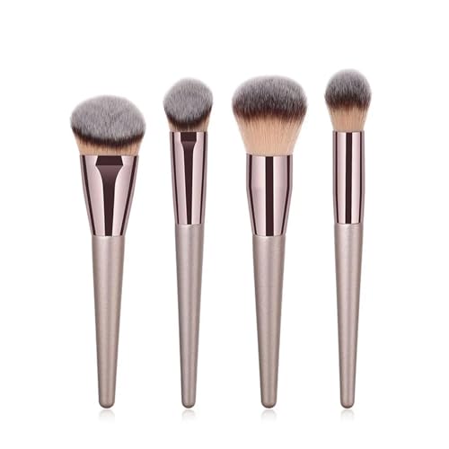 WENH Champagner Make-Up Pinsel Set for Frauen Kosmetische Foundation Puder Rouge Lidschatten Kabuki Blending Make Up Pinsel Beauty Tools(4 pcs) von WENH