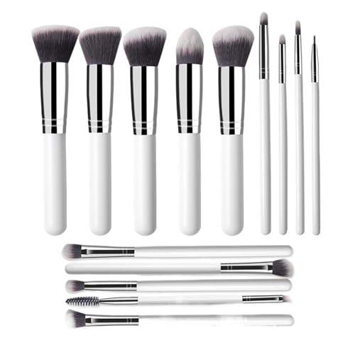 WENH Make-up-Tools for Frauen, Make-up-Künstler, 14-teiliges Set, Make-up-Pinsel, loser Puder, Foundation-Pinsel, weicher Pinsel, tragbare Kombination, vielseitig einsetzbar(14 set baiyin) von WENH