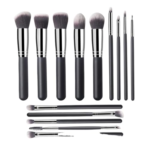 WENH Make-up-Tools for Frauen, Make-up-Künstler, 14-teiliges Set, Make-up-Pinsel, loser Puder, Foundation-Pinsel, weicher Pinsel, tragbare Kombination, vielseitig einsetzbar(14 set heiyin) von WENH